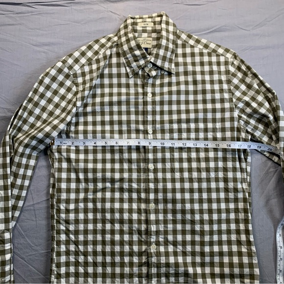 J. Crew Gingham Button Down Shirt Long Sleeve Casual Mens Small - Picture 4 of 10